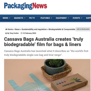 Cassava Bags Australia creates ‘truly biodegradable’ film for bags & liners